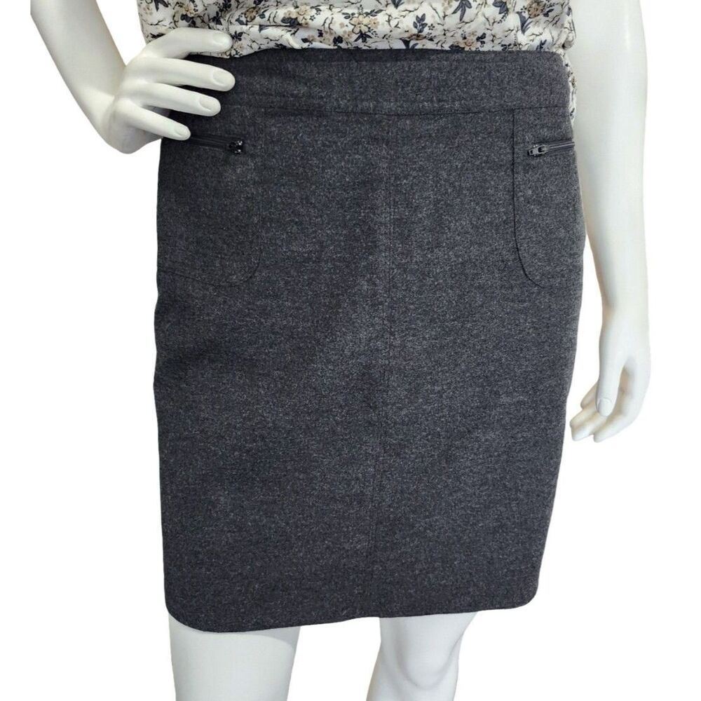 Worthington NWT Charcoal Heather Gray Zipper Pocket Pencil Skirt